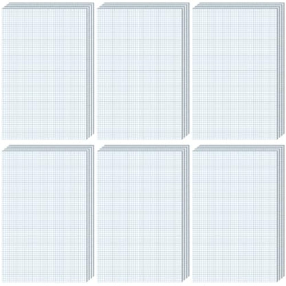 Ctosree 24 Pack Graph Paper Pads 8.5" x 11", 4x4 Quad Ruled, 50 Sheets/100 Pages Back to School Graph Paper for Engineer Architect Designer Mathematician Draftsman - color: blue