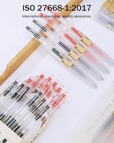 6 Pcs Japanese Pens Stationery, 0.5mm Retractable Gel Pens Fine Point (Black)