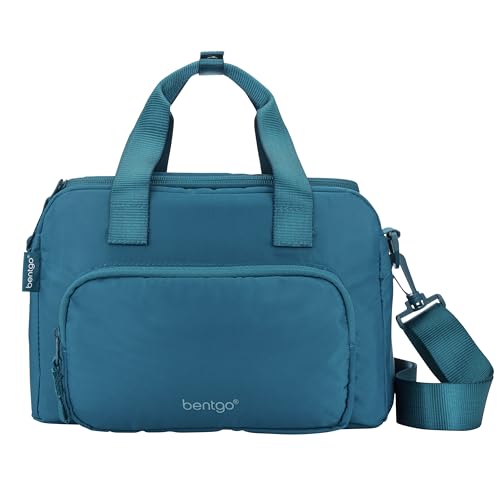 Bentgo Insulated Lunch Bag – Extra-Large Capacity Adult Lunch Bag with Shoulder Strap and External Storage Compartment, Durable, Lightweight, Ideal for Work, School, & Meals On the Go (Deep Teal) - color: Deep Teal