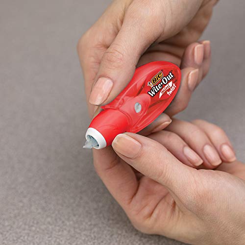 BIC Wite-Out Brand Mini Twist Correction Tape, White, 1-Count - size: 1 Count (Pack of 1)