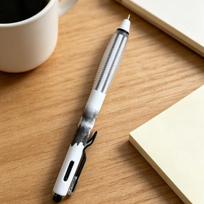 Fengtaiyuan Retractable Gel Pens, 0.5mm ST Precision Tip Quick Dry Black Ink, Gradient Black Barrel with Triangular Silicone Non-Slip Grip, Ergonomic Smooth Pens for Exam School Office [Pack of 12] - color: BlackGRB05P12