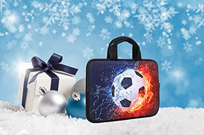 11" 11.6" 12" 12.1" 12.5" inch Laptop Carrying Bag Chromebook Case Notebook Ultrabook Bag Tablet Cover Neoprene Sleeve Fit Apple MacBook Air Samsung Google Acer HP DELL Lenovo Asus(Football Fire) - color: Football Fire