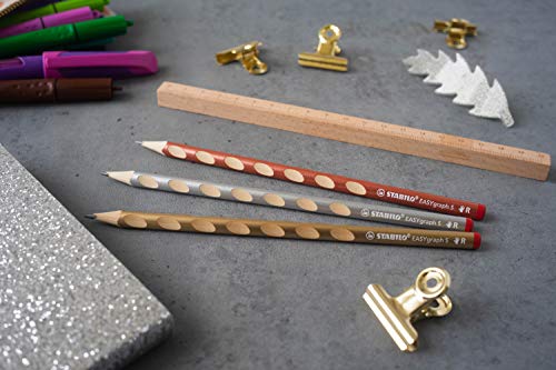 STABILO Handwriting Pencil EASYgraph S Metallic Edition HB 2 pc copper Right handed, B-56626-10