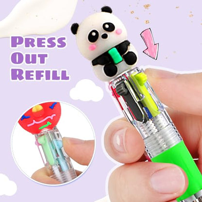 BESARME 32 Pcs Fun Pens for Kids, Prizes for Kids Classroom | 4-in-1 Cute Pen Bulk, Student Birthday Gifts from Teacher, Birthday Party Favors for 8-12