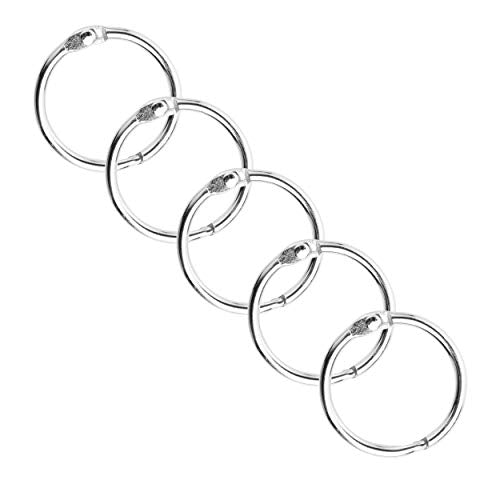 Mr. Pen- Loose Leaf Binder Book Rings, 1 Inch, 40 Pack | Metal Binder Rings for Index Cards, Keychains, School, Home, Office, Silver - color: Silver, size: 1", 40 Pack