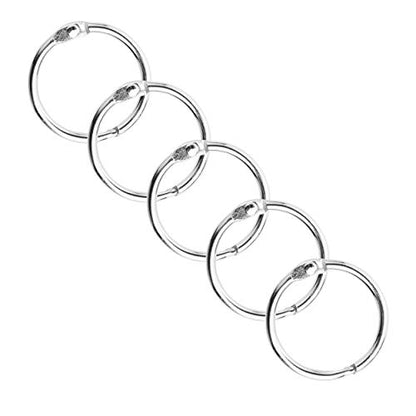 Mr. Pen- Loose Leaf Binder Book Rings, 1 Inch, 40 Pack | Metal Binder Rings for Index Cards, Keychains, School, Home, Office, Silver - color: Silver, size: 1", 40 Pack