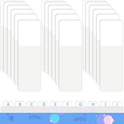 800 Pcs Sticky Index Tabs Page Marker White Sticky Tab Pop up Page Flags Writable and Clear Book Tabs for Pages Marker 1.6 x 0.5 Inch