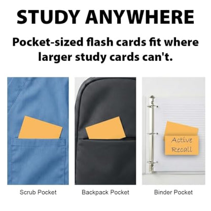 Blank Flash Cards 1,100 Multicolor Unruled Unpunched 3.5x2 – USA Made | For active recall, vocabulary, homeschooling, color-coded organization, language learning, and exam prep.