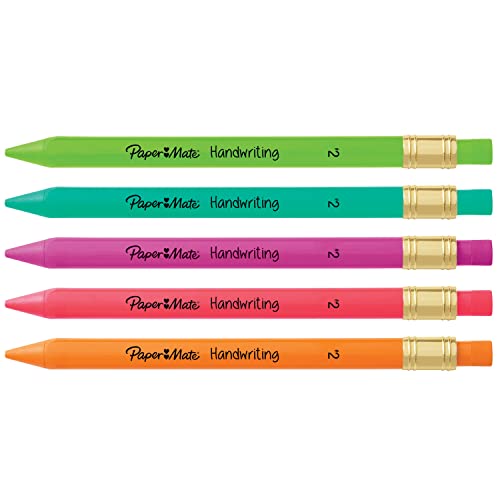 Paper Mate Handwriting Triangular Mechanical Pencil Set with Lead & Eraser Refills, 1.3mm, School Supplies, Office Supplies, Sketching Pencils, Drafting Pencil, Fun Barrel Colors, 8 Count (Pack of 2) - size: 10 count