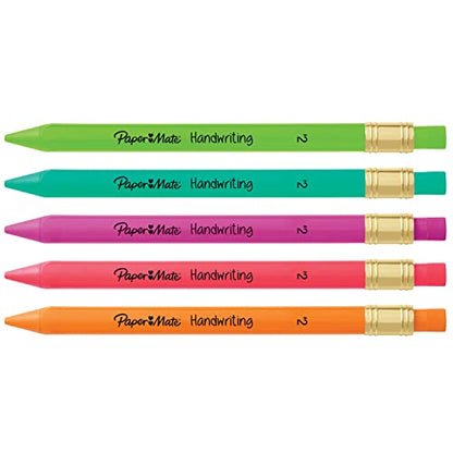 Paper Mate Handwriting Triangular Mechanical Pencil Set with Lead & Eraser Refills, 1.3mm, School Supplies, Office Supplies, Sketching Pencils, Drafting Pencil, Fun Barrel Colors, 8 Count (Pack of 2) - size: 10 count