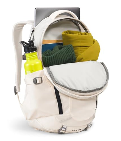 The North Face Women's Recon Everyday Laptop Backpack - Commuter Travel Bag, 18" Laptop Sleeve, Water-Repellent, Gardenia White/TNF Black-NPF, One Size - color: Gardenia White/Tnf Black-npf