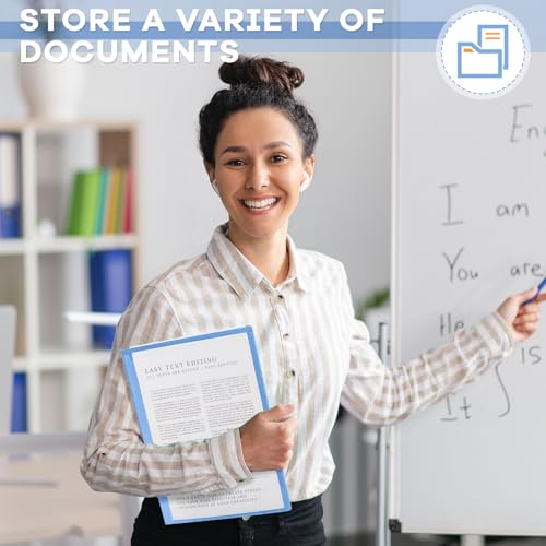 Henoyso 72 Pcs Plastic Take Home Folders with 2 Pockets Parent Teacher Classroom Communication Homework Folder for Students Parent Teacher Connect (Light Blue) - color: Light Blue