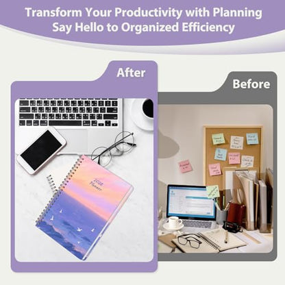 2026 Planner, Weekly and Monthly Calendar Planner Agenda, Jan 2026 - Dec 2026, Planning Academic Book, Office Desk Accessories and School Supplies - A5 (6.3'' x 8.5'') - color: D-Ocean Sunset