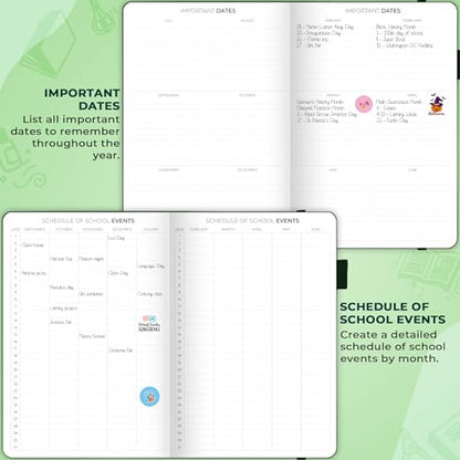Clever Fox Teacher Planner, School & Homeschool Book, B5 Size Dark Green | Undated, 7x10, lay-flat binding, heavy-duty hardcover, teacher lesson weekly & daily planner, homeschool supplies - color: Dark Green, size: Smaller than A4 (7″ x 10″)