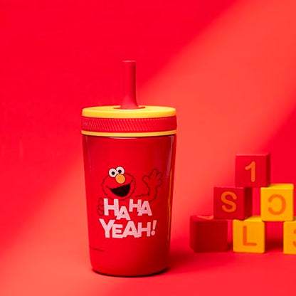 Zak Designs Sesame Street Kelso Toddler Cups For Travel or At Home, 12oz Vacuum Insulated Stainless Steel Sippy Cup With Leak-Proof Design is Perfect For Kids (Elmo) - color: Sesame Street (Elmo)