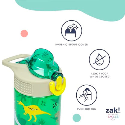 Zak Designs Disney Princess Sage Kids Water Bottle For School or Travel, 16oz Durable Plastic With Straw and Leak-Proof Spout Cover, 2-Pack (Ariel, Cinderella, Jasmine, Moana, Rapunzel, Tiana) - color: Disney Princess (Ariel, Cinderella, Jasmine, Moana, R