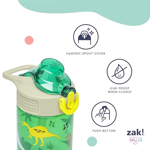 Zak Designs Bluey Sage Kids Water Bottle For School or Travel, 16oz Durable Plastic Water Bottle With Straw, Handle, and Leak-Proof, Pop-Up Spout Cover, 2-Pack Set (Bluey & Bingo) - color: Bluey & Bingo