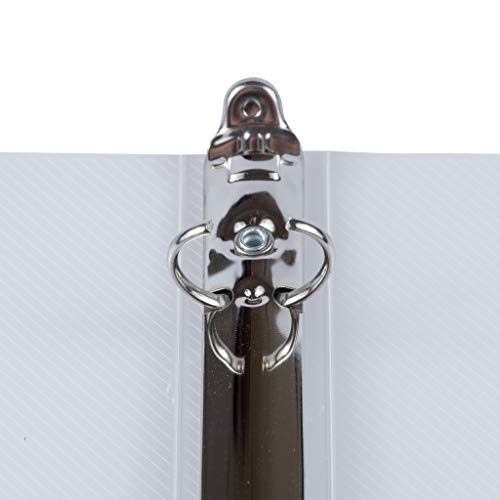 JAM PAPER Plastic 0.75 inch Binder - American Flag Clear 3 Ring Binder - Sold Individually - color: United States Flag, size: 0.75 inch