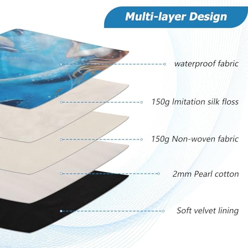 Cute Laptop Sleeve 13 inch Ocean Mermaid Dolphin Laptop Bag 14 inch Waterproof Computer Bag for Women Laptop Accessories Computer Cover Bag for Tablet Men - color: Ocean Mermaid Dolphin