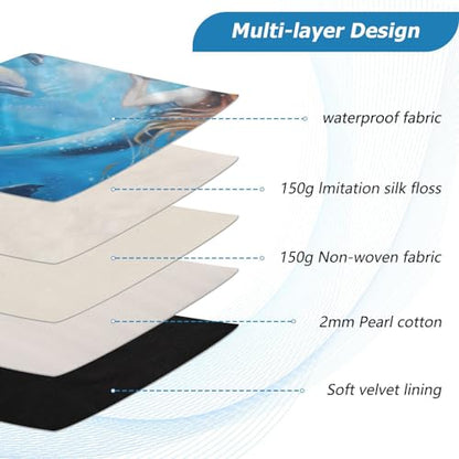 Cute Laptop Sleeve 13 inch Ocean Mermaid Dolphin Laptop Bag 14 inch Waterproof Computer Bag for Women Laptop Accessories Computer Cover Bag for Tablet Men - color: Ocean Mermaid Dolphin