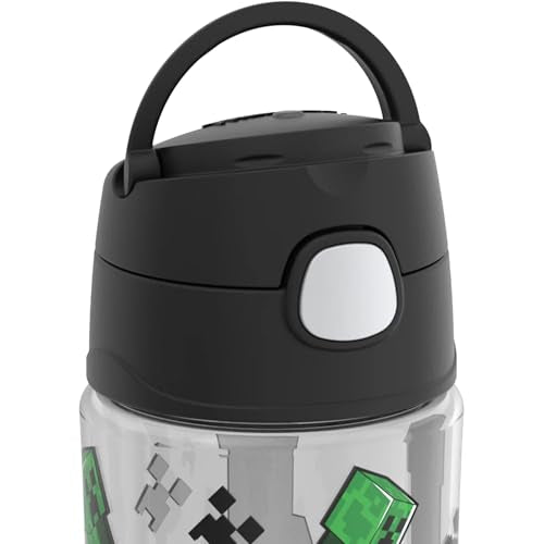 THERMOS FUNTAINER 16 Ounce Plastic Hydration Bottle with Spout, MINECRAFT - color: Minecraft