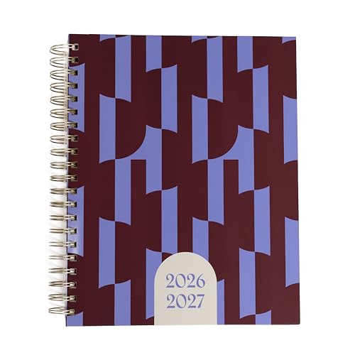 Pearhead 2026-2027 Academic Planner 12 Month (July 2026–June 2027), 9.5” x 11” Spiral Bound Hardcover with Monthly Tabs, Weekly & Monthly Layouts, Stickers, Goal Pages - color: Purple 2026 Academic Planner