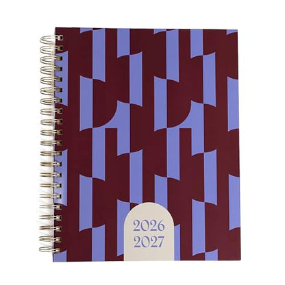 Pearhead 2026-2027 Academic Planner 12 Month (July 2026–June 2027), 9.5” x 11” Spiral Bound Hardcover with Monthly Tabs, Weekly & Monthly Layouts, Stickers, Goal Pages - color: Purple 2026 Academic Planner