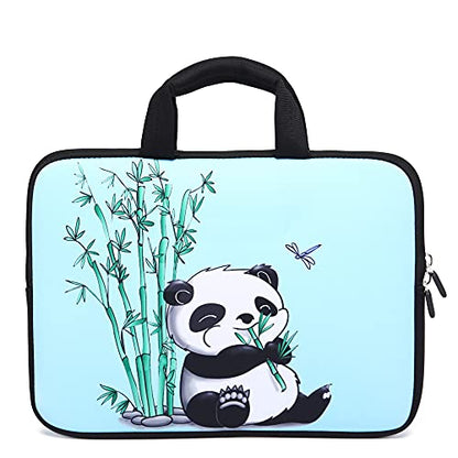 11" 11.6" 12" 12.1" 12.5" inch Laptop Carrying Bag Chromebook Case Notebook Ultrabook Bag Tablet Cover Neoprene Sleeve Fit Apple MacBook Air Samsung Google Acer HP DELL Lenovo Asus(Panda & Bamboo) - color: Panda & Bamboo