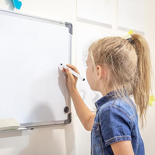 50-Pack Fine Tip Dry Erase Markers – 4.5 Inch with Eraser Cap, Black for Whiteboards and Office