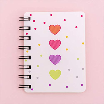 Yansanido Small Spiral Notebook, 4 Pcs 3.14 Inch x 4.13 Inch 4 Style Design Thick Hardcover Blank Pages 80 Sheets -160 Pages Journals for Study and Notes(Spiral 3.14 x4.13 Inch 4set, 3.14 x4.13 Inch)