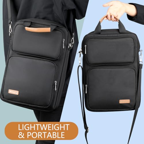 13.3-14 Inch Laptop Sleeve Bag, Laptop Bag for 14'' MacBook Pro M4 2024,14'' MacBook Pro M3&M2&M1 2023/2021, 13.6/13'' New MacBook Air M3/M2 2024/2022,Tab S8 Ultra 14.6",with Shoulder Strap(Black) - color: Black, size: 13.3-14 Inch