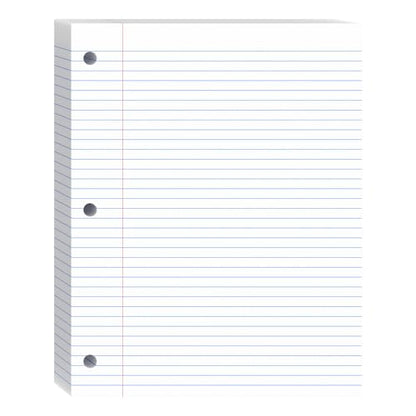 Loose Leaf Paper, 8x10.5 College Ruled, Notebook Paper with Holes, White Binder Notebook, 3 Hole Punch Paper, 100 Sheets/pack, 1 Pack - color: White, size: 8x10.5 College Ruled