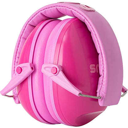 Snug Kids Earmuffs – Noise Reduction for Toddlers & Children – Adjustable, Lightweight, Foldable, Soft & Comfortable - color: Pink