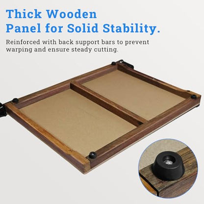 A3 Guillotine Paper Cutter Trimmer, 18" Wood Paper Trimmer for Office and Crafts, 10-12 Sheets Capacity (Wooden) - color: Wooden