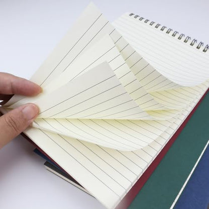4 Pcs Top Bound Spiral Notebook,8.3 inch x 5.8 inch,60 Sheet,7mm College Ruled Paper,A5 Spiral Note Pads Memo Lined Notebook Journal for School and Office Supplies (4 Colors) - color: 4 Colors