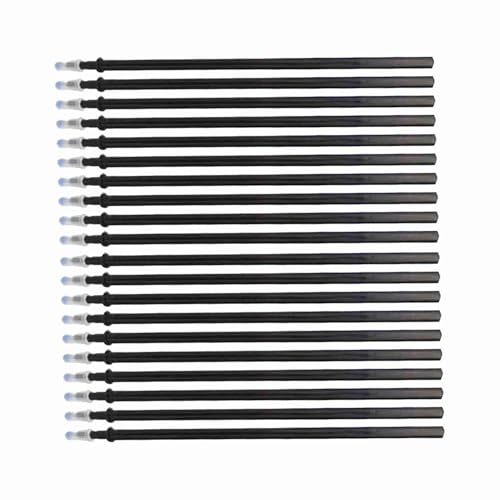 ZJchao Erasable Pens, Pen Refills Erasable Gel Pens Blue Ink Gel Ink Pen Refills with Fine Point 0.5mm Replacement for Office School Writing (20pcs) - color: Black, size: 20pcs