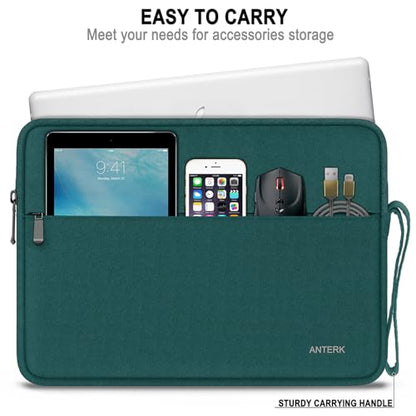 Laptop Case 14 Inch, Water Resistant Traveling Computer Cover with Handle, Shockproof Protective Carrying Laptop Sleeve Compatible for 14 Inch MacBook Air/Pro, HP, Dell, Lenovo, Cyan - color: Cyan, size: 14 Inch
