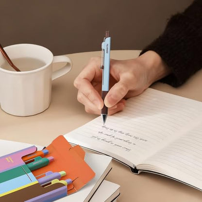 Ddaowanx Gel Pens,5Pcs Fine Point Smooth Writing Pens,0.5mm Black Ink for Journaling,Writing,Note Taking,Office School Supplies,Aesthetic Desk Accessories for Women - color: Contrast