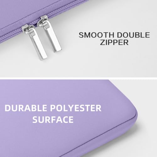 RAINYEAR Laptop Sleeve Case Compatible with 13.3 Inch Notebook Computer Chromebook 14" MacBook Pro/Max M1 M2 M3 M4 M5 Protective Cover Soft Bag with Front Pocket & Accessories Pouch (Purple) - color: Purple, size: 13"-13.3"