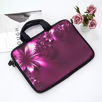 RICHEN 10 inches Messenger Bag Carrying Case Sleeve with Handle Accessory Pocket Fits 7 to 10-Inch Laptops/Notebook/ebooks/Kids tablet/Pad (7-10.2 inch, Flowers) - color: Flowers, size: 7-10.2 inch