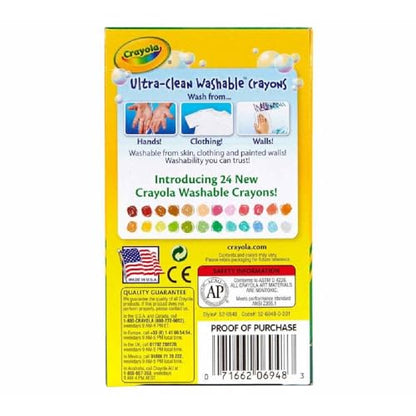 Crayola Ultra Clean Washable Color Max Crayons, Standard Size, Set of 48