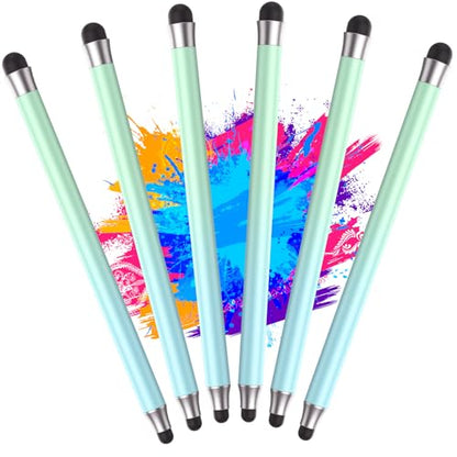 Stylus Pen for Touch Screens, Compatible with All Capacitive Touch Screens, Precision Rubber Tips& High Sensitivity (Light Green Light Blue) - color: Light Green Light Blue
