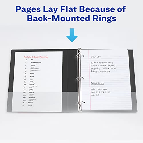 Avery Durable Clear View 3 Ring Binders, 2 Inch EZD Rings, 4-Pack of White Binders (79925) - size: 2", style: 4 Pack