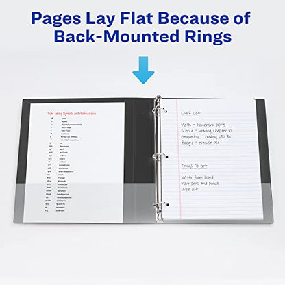 Avery Durable Clear View 3 Ring Binders, 2 Inch EZD Rings, 4-Pack of White Binders (79925) - size: 2", style: 4 Pack