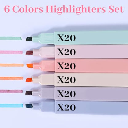 120 Pcs Bible Highlighter with Soft Chisel Tip Highlighters