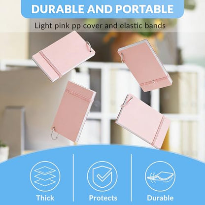 NEEWAY Ruled Index Cards with Ring 3x5 Inches, 200 Count Note Cards Lined, Flash Cards with Rings for Studying, Home and Office (Light Pink) - color: Light Pink