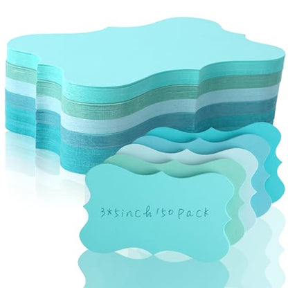 150 Pack Blue Index Cards 3x5 Pretty Blank Note Cards Aqua Cardstock Wedding Index Card Invitation Card Thank You Notes Cards For School Office Studying Kids Nursing Students - color: Blue