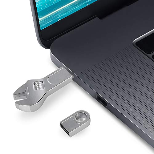 AreTop Novelty Flash Drive 32GB, USB2.0 Miniature Spanner Shape Cute USB Flash Drive Thumb Drives Cool Memory Stick Pen Drive Gift for Collegue Students Kids Children Employees Present - size: 32GB, style: Spanner