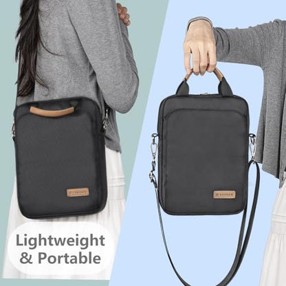 7-9 Inch Tablet Sleeve Bag, Ipad Bag for iPad mini 6/5/4/3/2,Samsung Galaxy Tab A7 Lite 8.7" / Tab A 8.0",Kindle 2022/10/9/8/7/6,eReader,with Removable Shoulder Strap (Black) - color: Black, size: 7-9 Inch