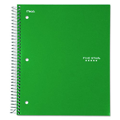Five Star 06210 Wirebound 3-Subject Notebook, College Rule, 11 x 8 1/2, 150 Sheets, Assorted (Pack of 2) - size: 150 (Pack of 2)